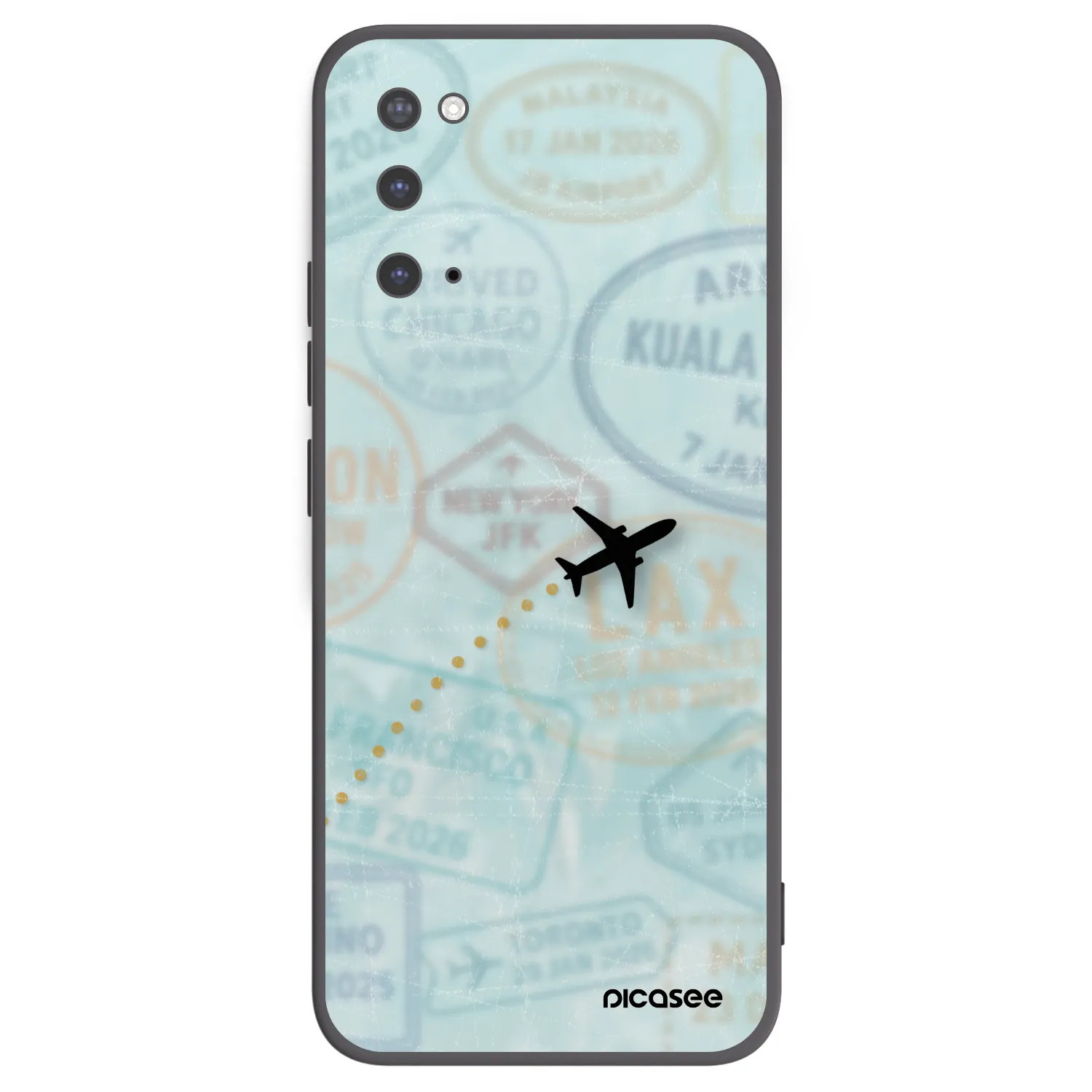 Picasee Μαύρη θήκη σιλικόνης για Samsung Galaxy S20 G980F - FLIGHT PATH