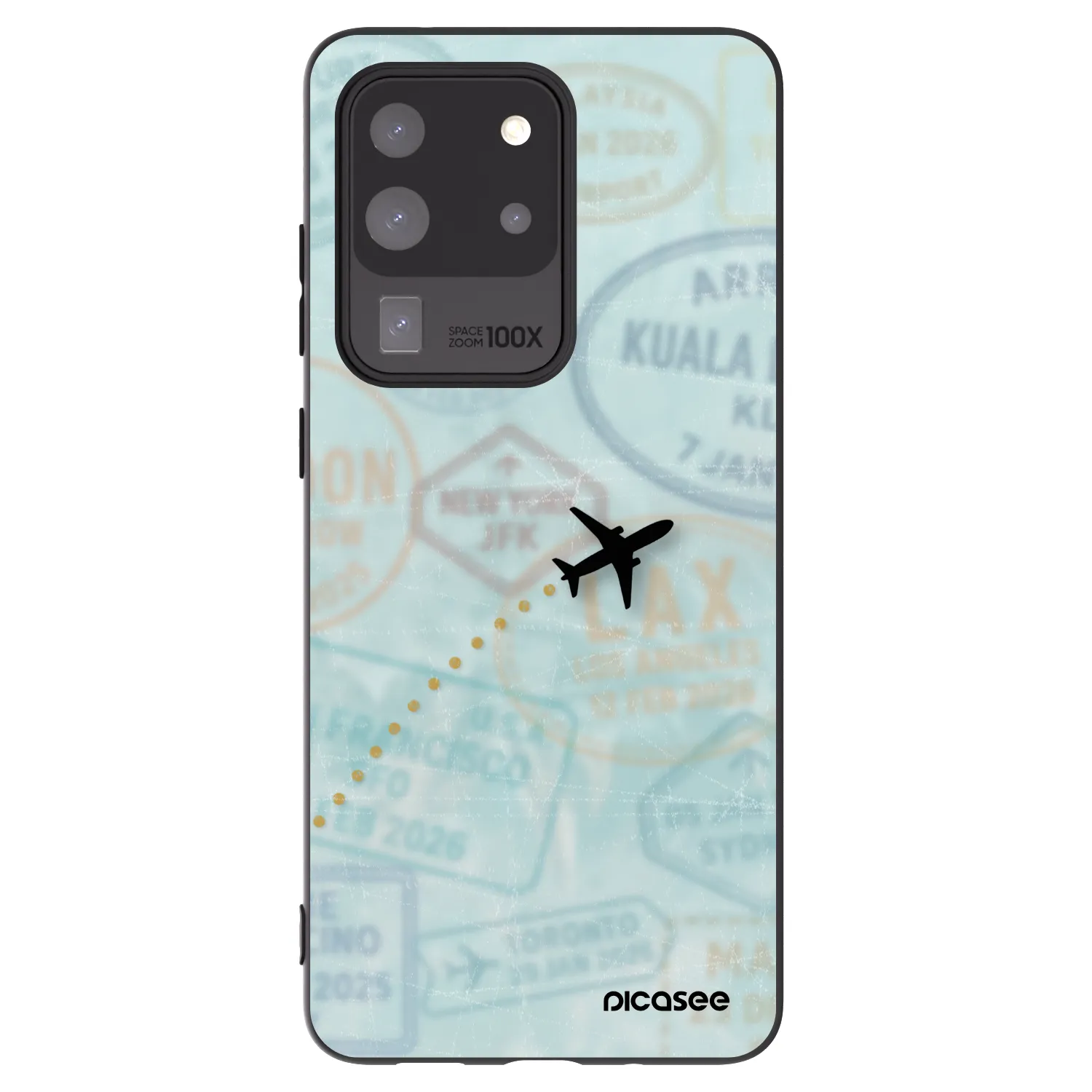 Picasee Μαύρη θήκη σιλικόνης για Samsung Galaxy S20 Ultra 5G G988F - FLIGHT PATH