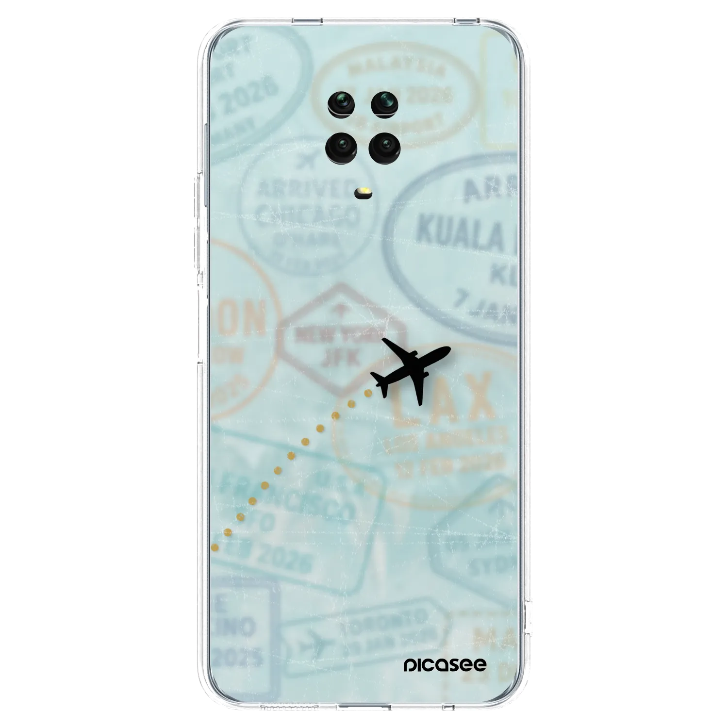 Picasee διαφανής θήκη σιλικόνης Xiaomi Redmi Note 9 Pro - FLIGHT PATH
