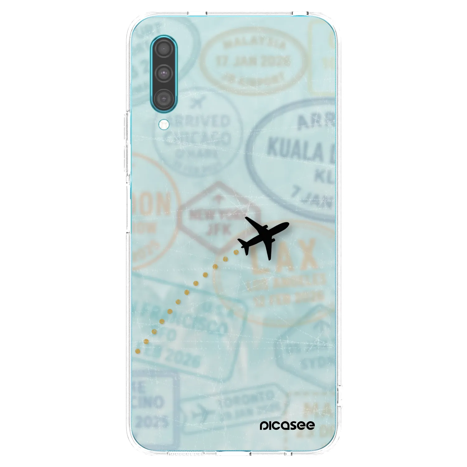 Picasee διαφανής θήκη σιλικόνης Samsung Galaxy A30s A307F - FLIGHT PATH