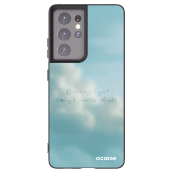 Picasee Μαύρη θήκη σιλικόνης για Samsung Galaxy S21 Ultra 5G G998B - CHASiNG LIGHT