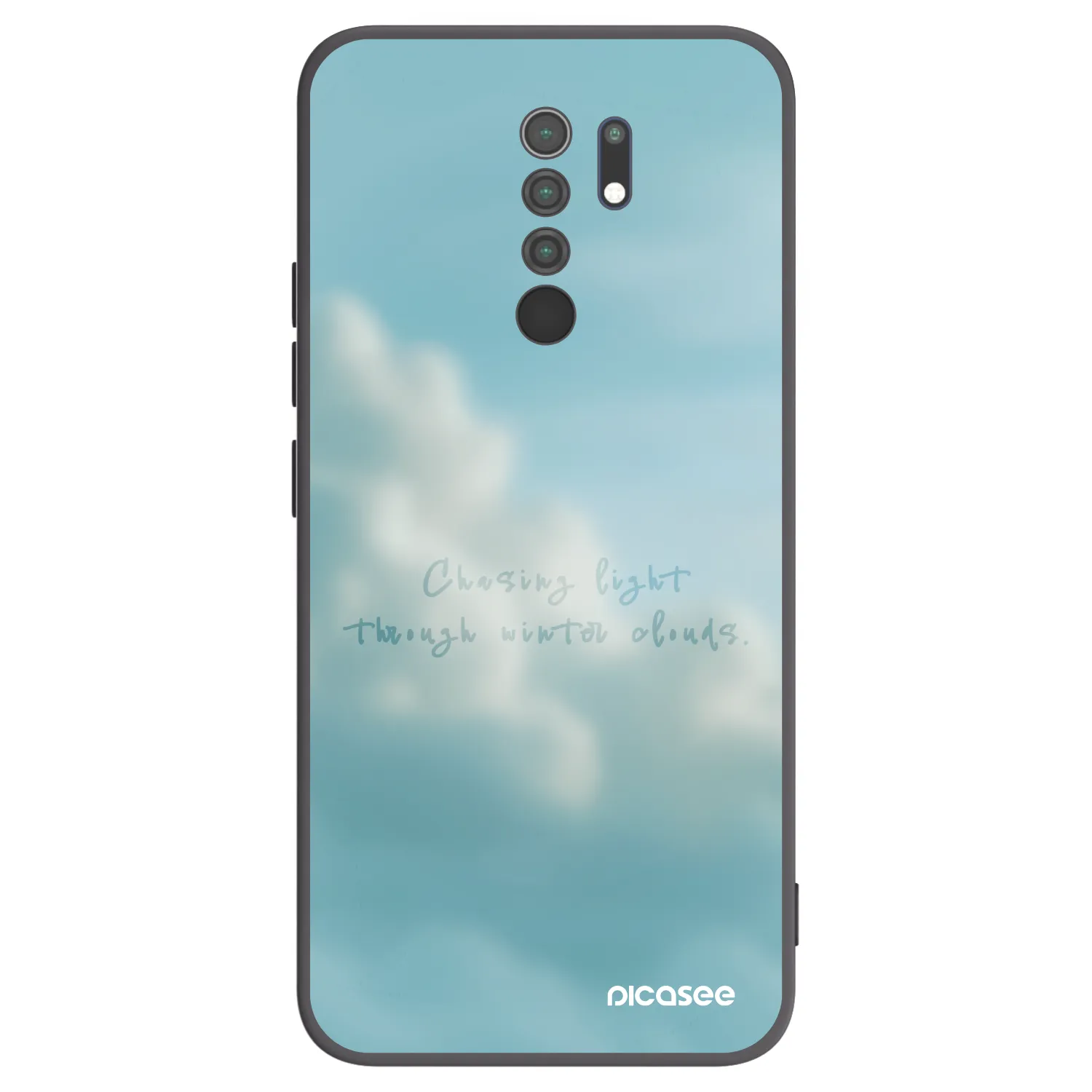 Picasee Μαύρη θήκη σιλικόνης για Xiaomi Redmi 9 - CHASiNG LIGHT