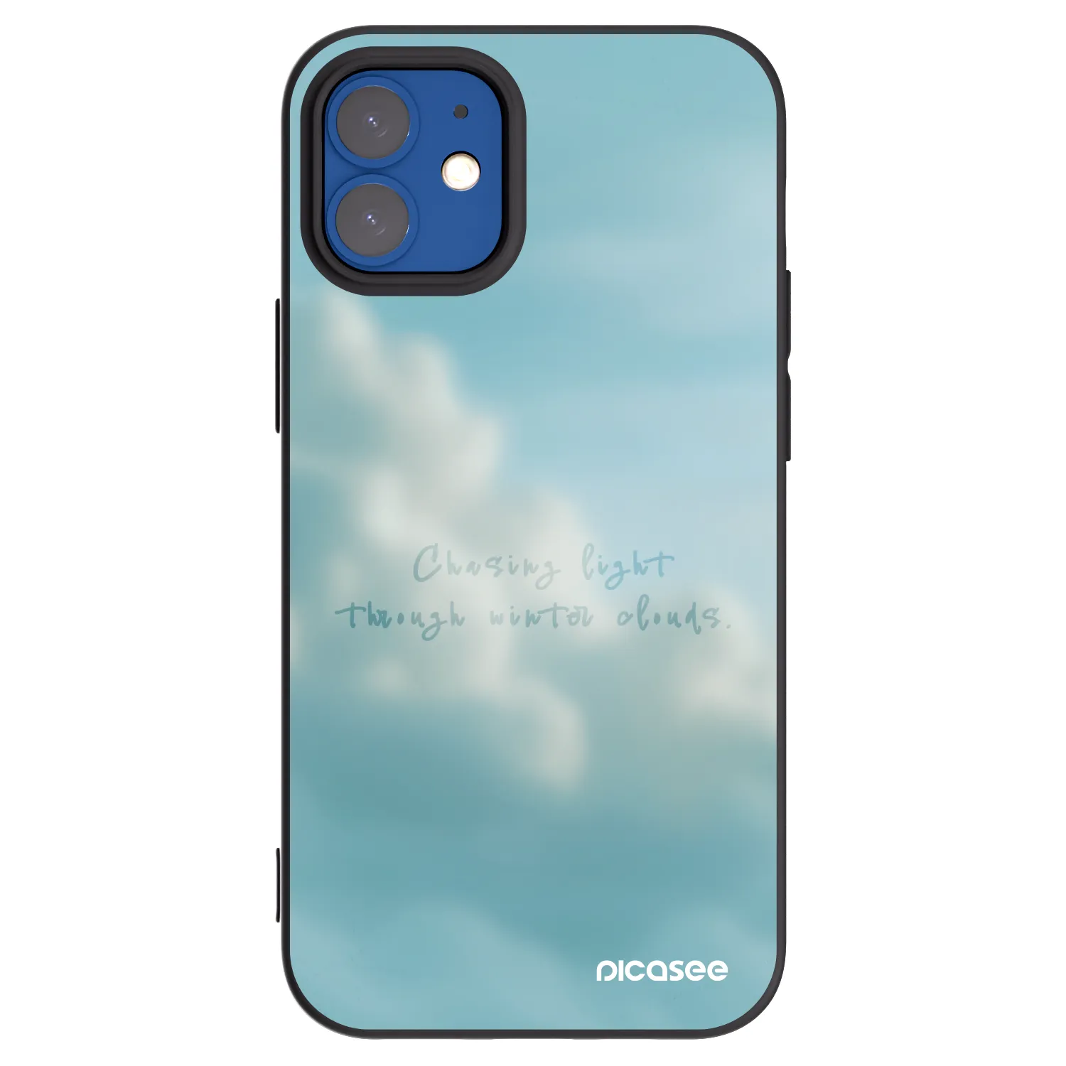 Picasee Μαύρη θήκη σιλικόνης για Apple iPhone 12 mini - CHASiNG LIGHT