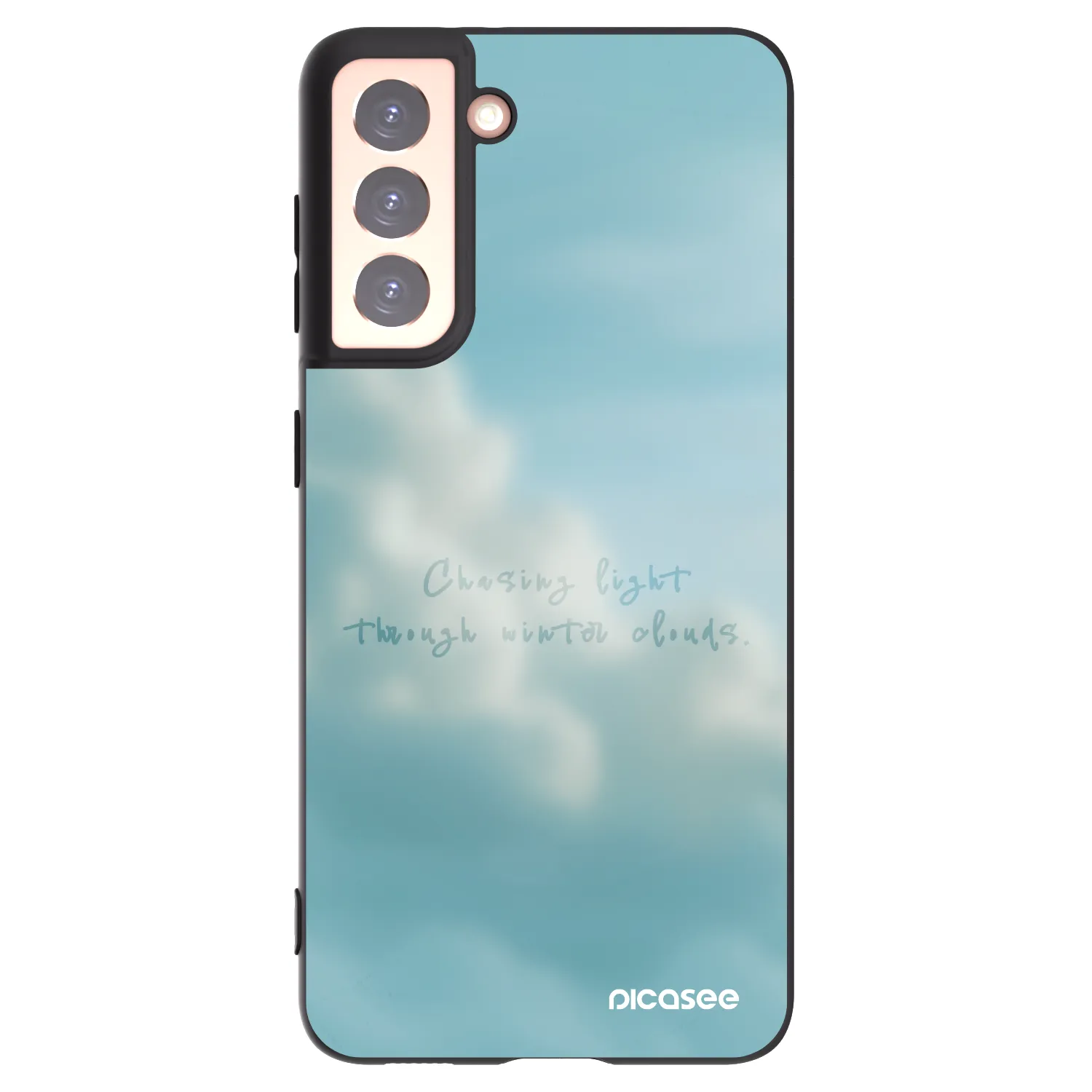 Picasee Μαύρη θήκη σιλικόνης για Samsung Galaxy S21 5G G991B - CHASiNG LIGHT