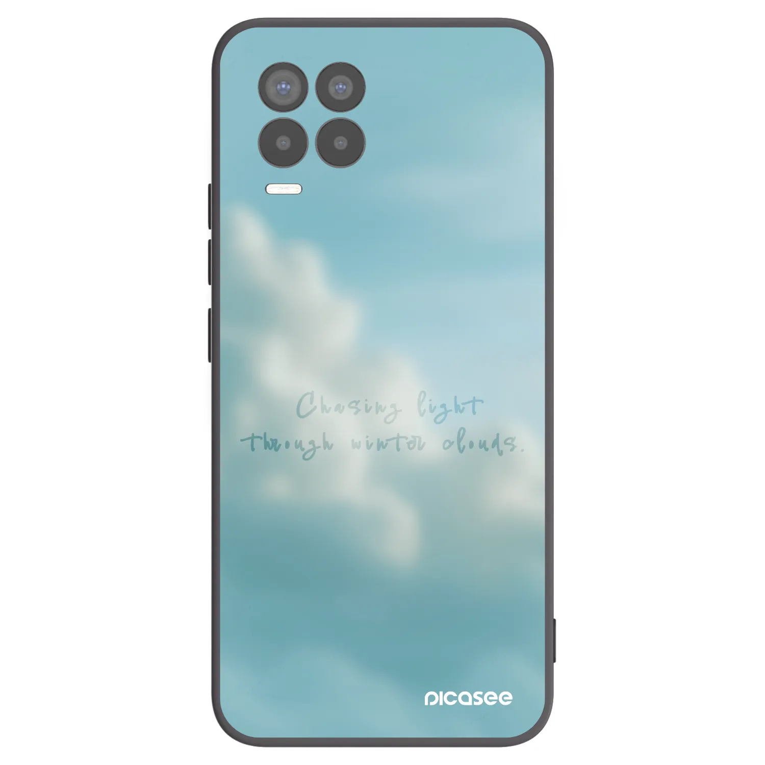 Picasee Μαύρη θήκη σιλικόνης για Realme 8 4G - CHASiNG LIGHT