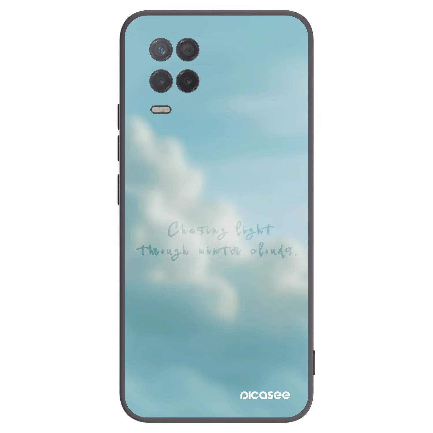 Picasee Μαύρη θήκη σιλικόνης για Realme 8 5G - CHASiNG LIGHT