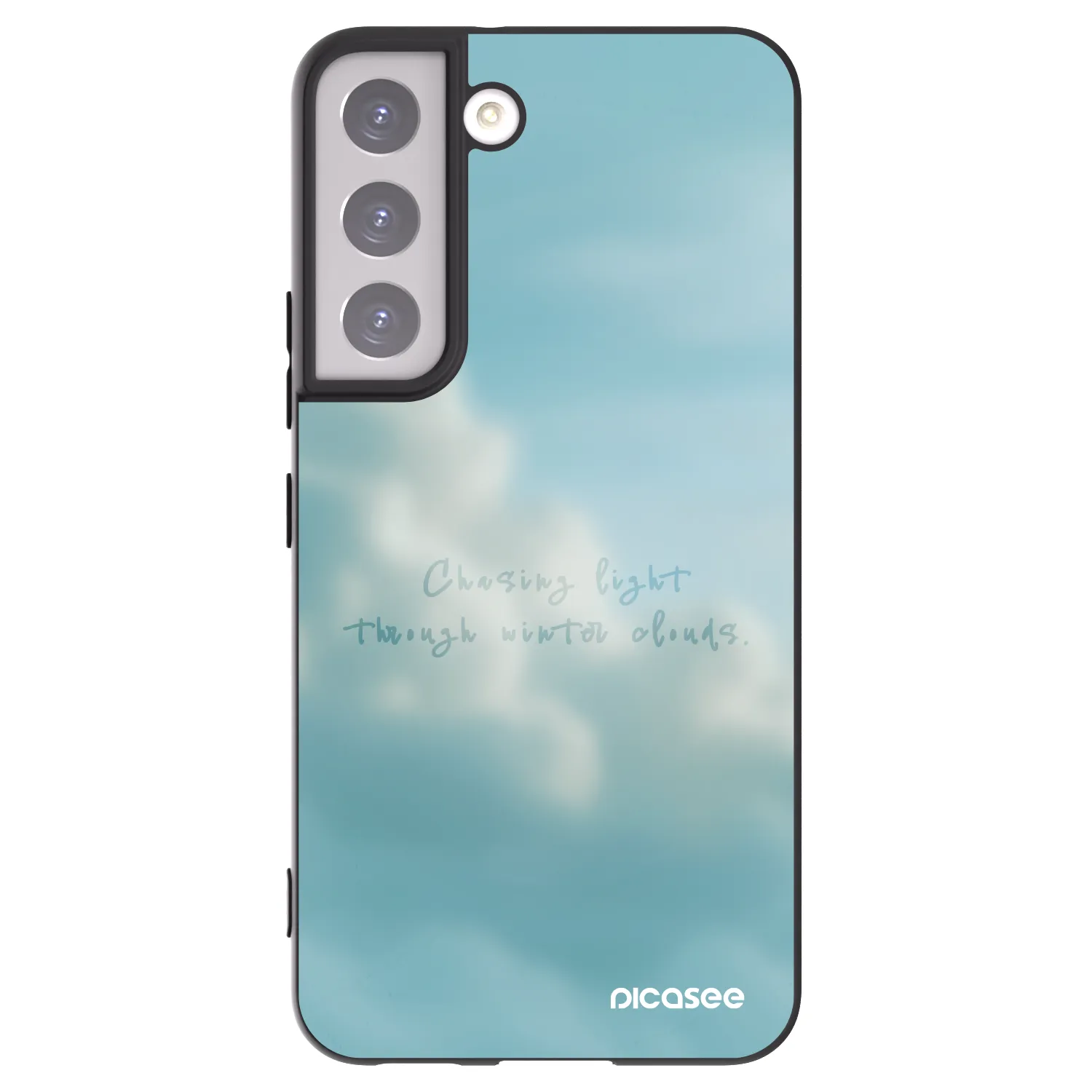 Picasee Μαύρη θήκη σιλικόνης για Samsung Galaxy S22 5G - CHASiNG LIGHT