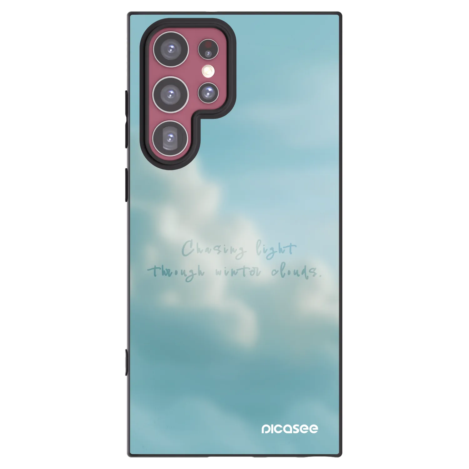 Picasee Μαύρη θήκη σιλικόνης για Samsung Galaxy S22 Ultra 5G - CHASiNG LIGHT