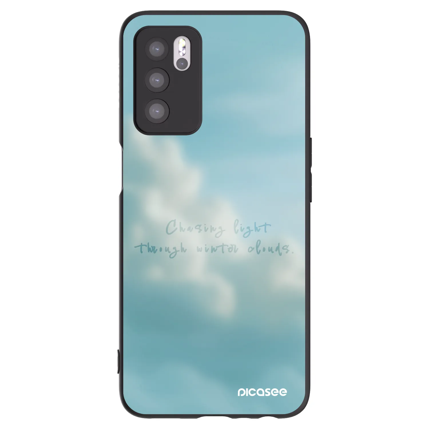 Picasee Μαύρη θήκη σιλικόνης για OPPO A16s - CHASiNG LIGHT