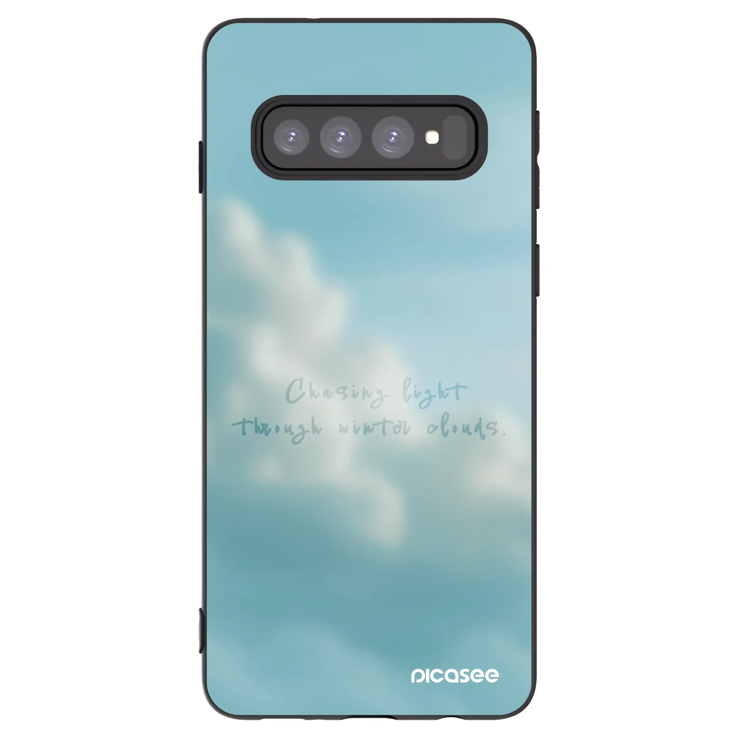 Picasee Μαύρη θήκη σιλικόνης για Samsung Galaxy S10 G973 - CHASiNG LIGHT
