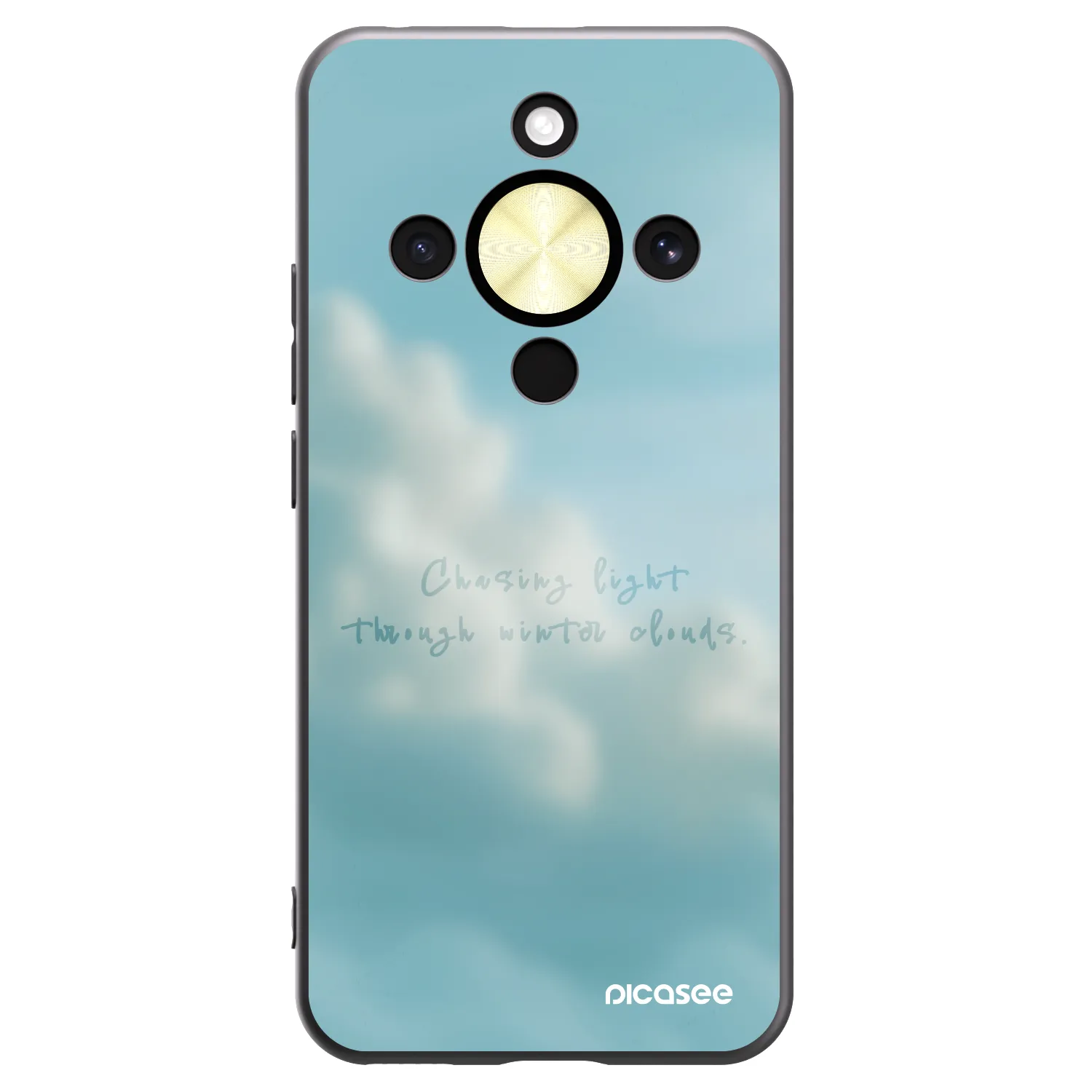 Picasee Μαύρη θήκη σιλικόνης για Honor Magic8 Lite 5G - CHASiNG LIGHT