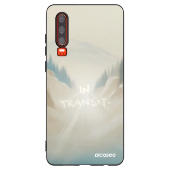 Picasee Μαύρη θήκη σιλικόνης για Huawei P30 - IN TRANSIT
