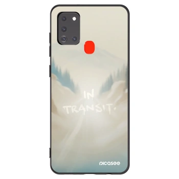 Picasee Μαύρη θήκη σιλικόνης για Samsung Galaxy A21s - IN TRANSIT
