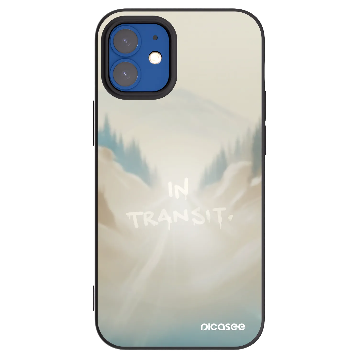 Picasee Μαύρη θήκη σιλικόνης για Apple iPhone 12 mini - IN TRANSIT