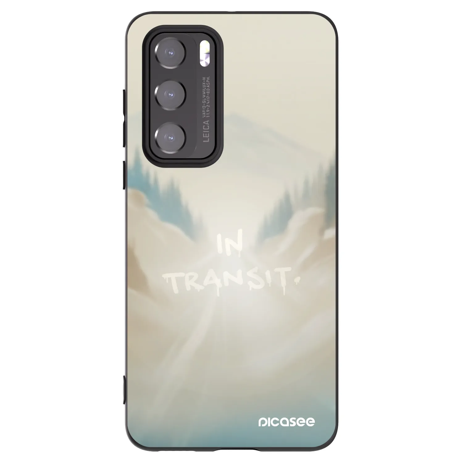 Picasee Μαύρη θήκη σιλικόνης για Huawei P40 - IN TRANSIT