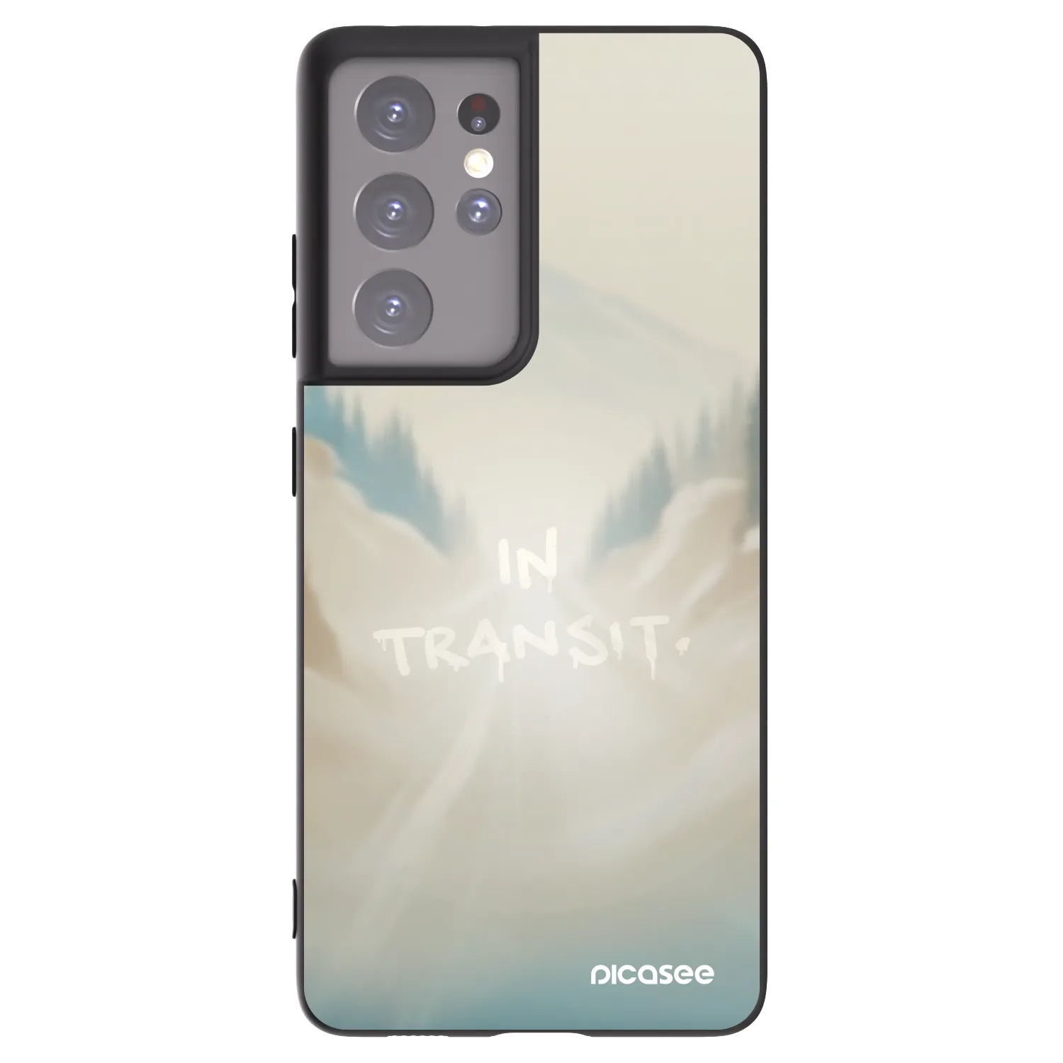 Picasee Μαύρη θήκη σιλικόνης για Samsung Galaxy S21 Ultra 5G G998B - IN TRANSIT