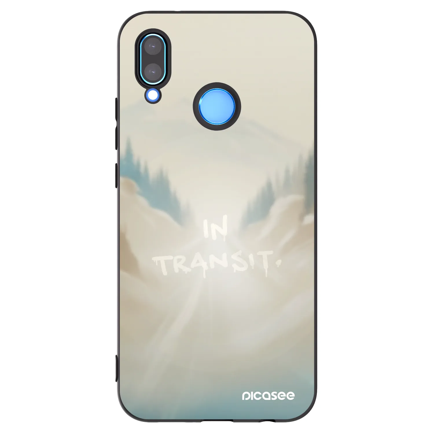 Picasee Μαύρη θήκη σιλικόνης για Huawei P20 Lite - IN TRANSIT
