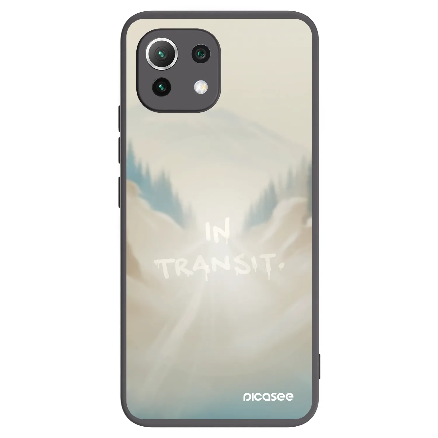 Picasee Μαύρη θήκη σιλικόνης για Xiaomi Mi 11 Lite - IN TRANSIT
