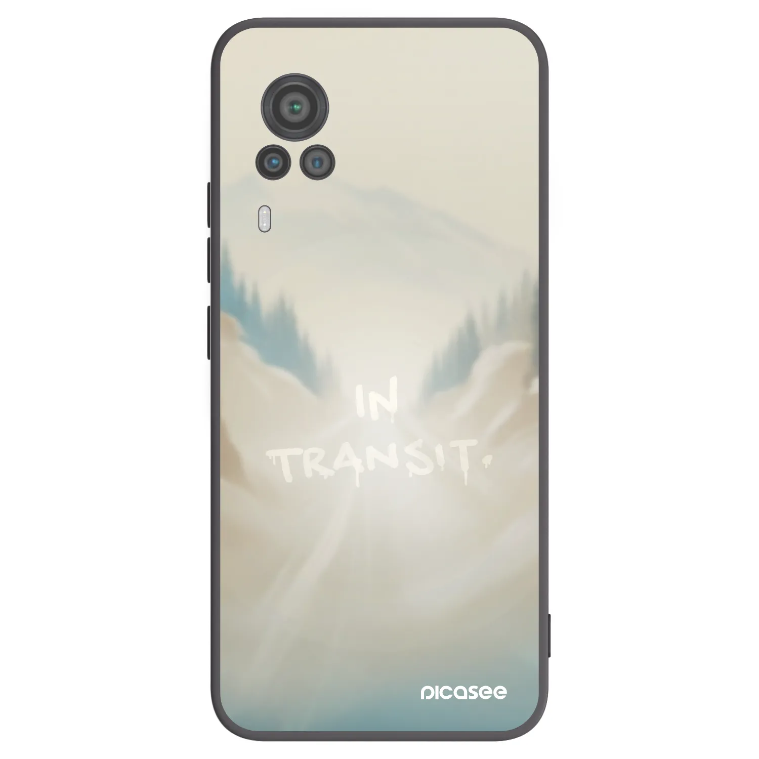 Picasee Μαύρη θήκη σιλικόνης για Vivo X60 Pro 5G - IN TRANSIT