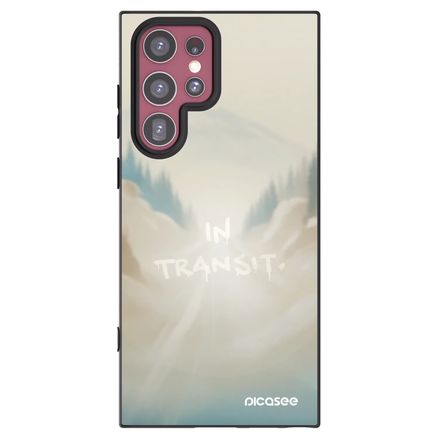 Picasee Μαύρη θήκη σιλικόνης για Samsung Galaxy S22 Ultra 5G - IN TRANSIT