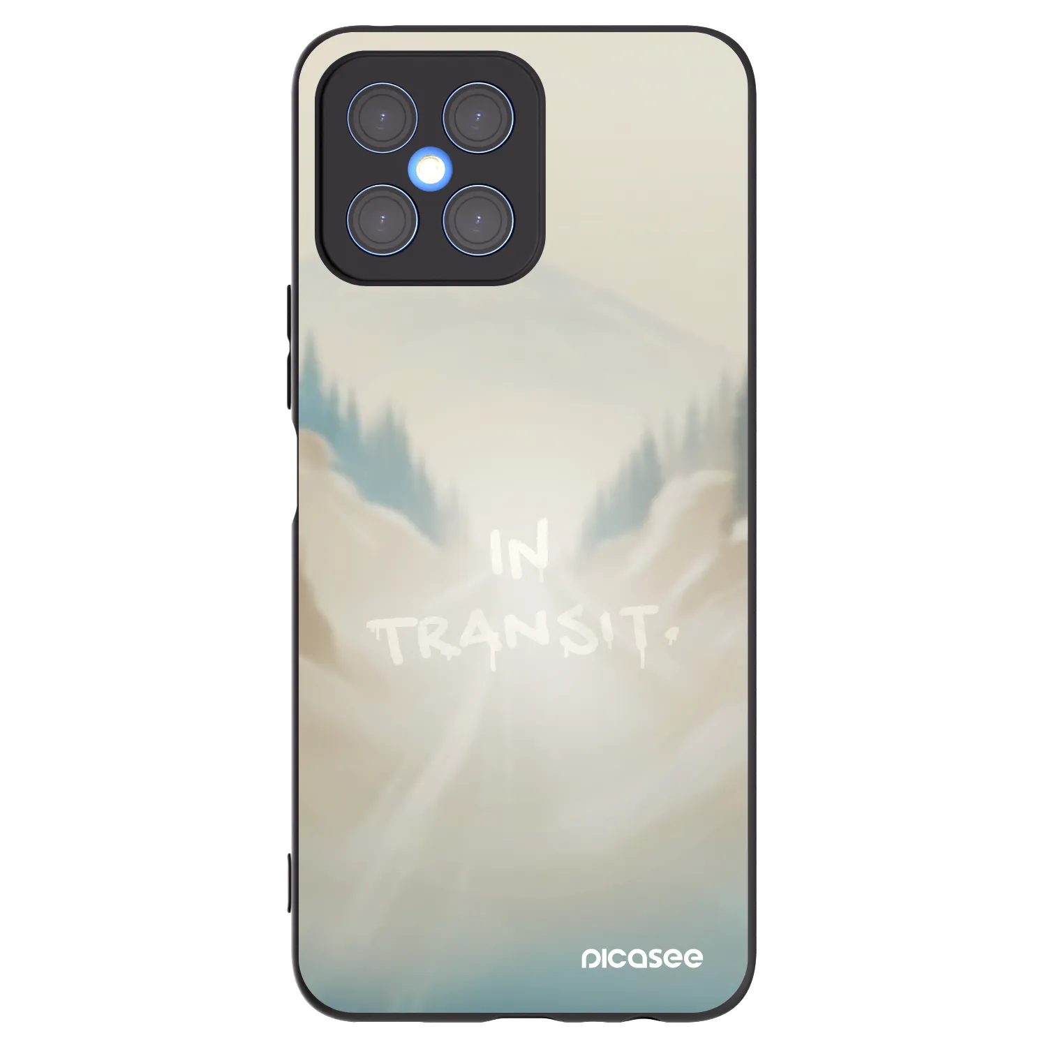 Picasee Μαύρη θήκη σιλικόνης για Honor X8 4G - IN TRANSIT