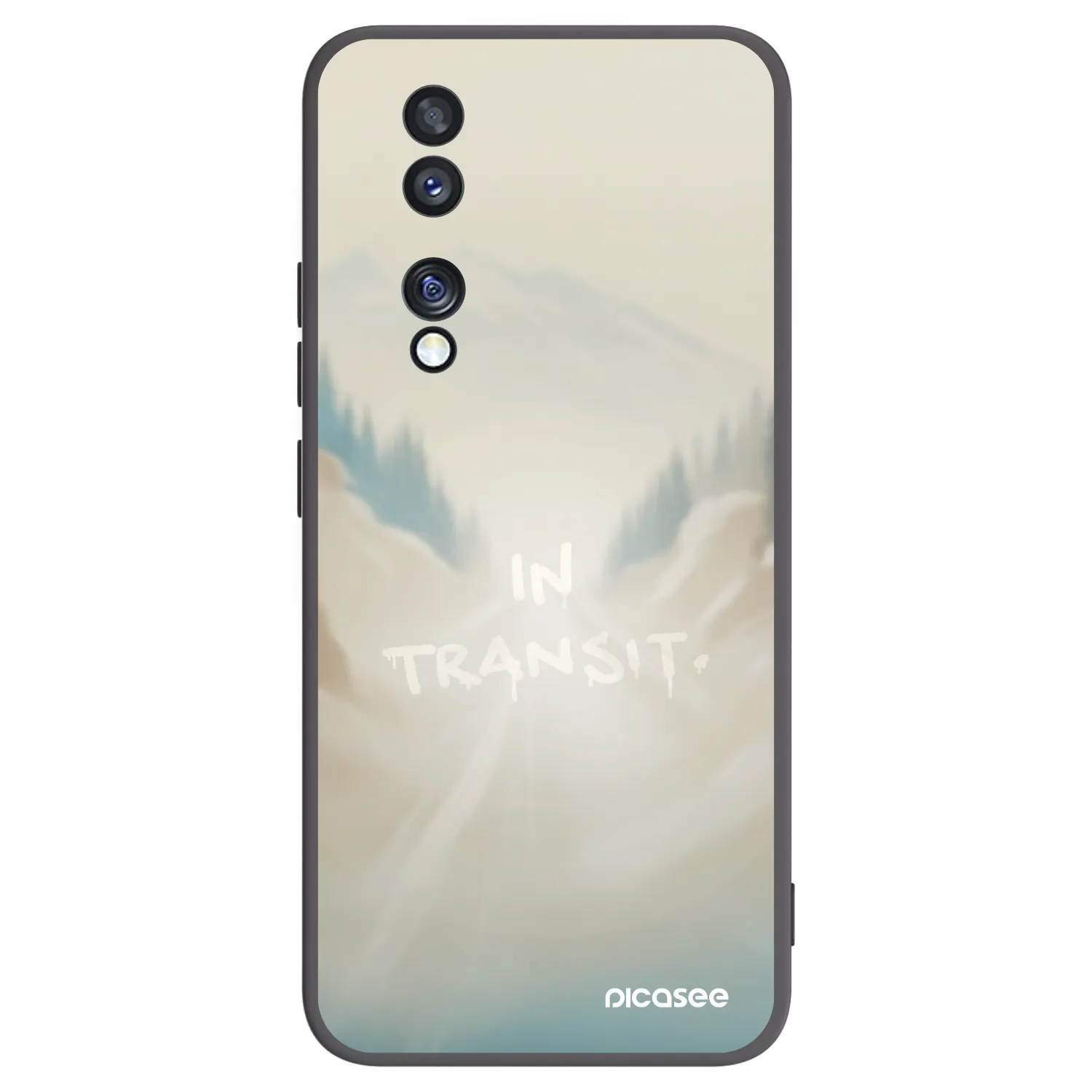 Picasee Μαύρη θήκη σιλικόνης για Honor 70 - IN TRANSIT