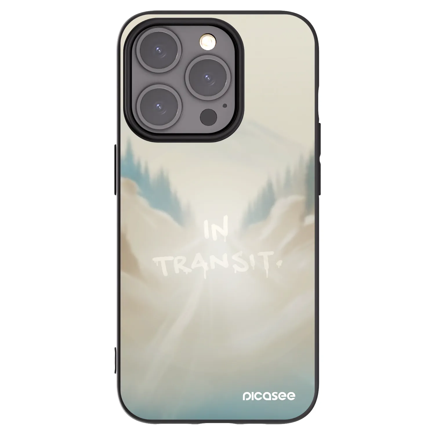 Picasee Μαύρη θήκη σιλικόνης για Apple iPhone 15 Pro - IN TRANSIT