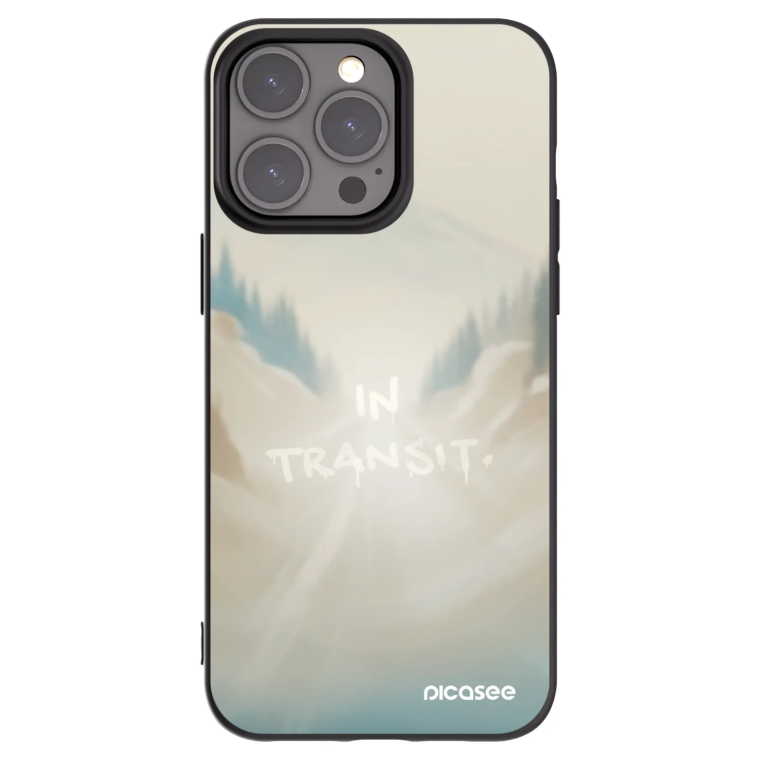 Picasee Μαύρη θήκη σιλικόνης για Apple iPhone 15 Pro Max - IN TRANSIT
