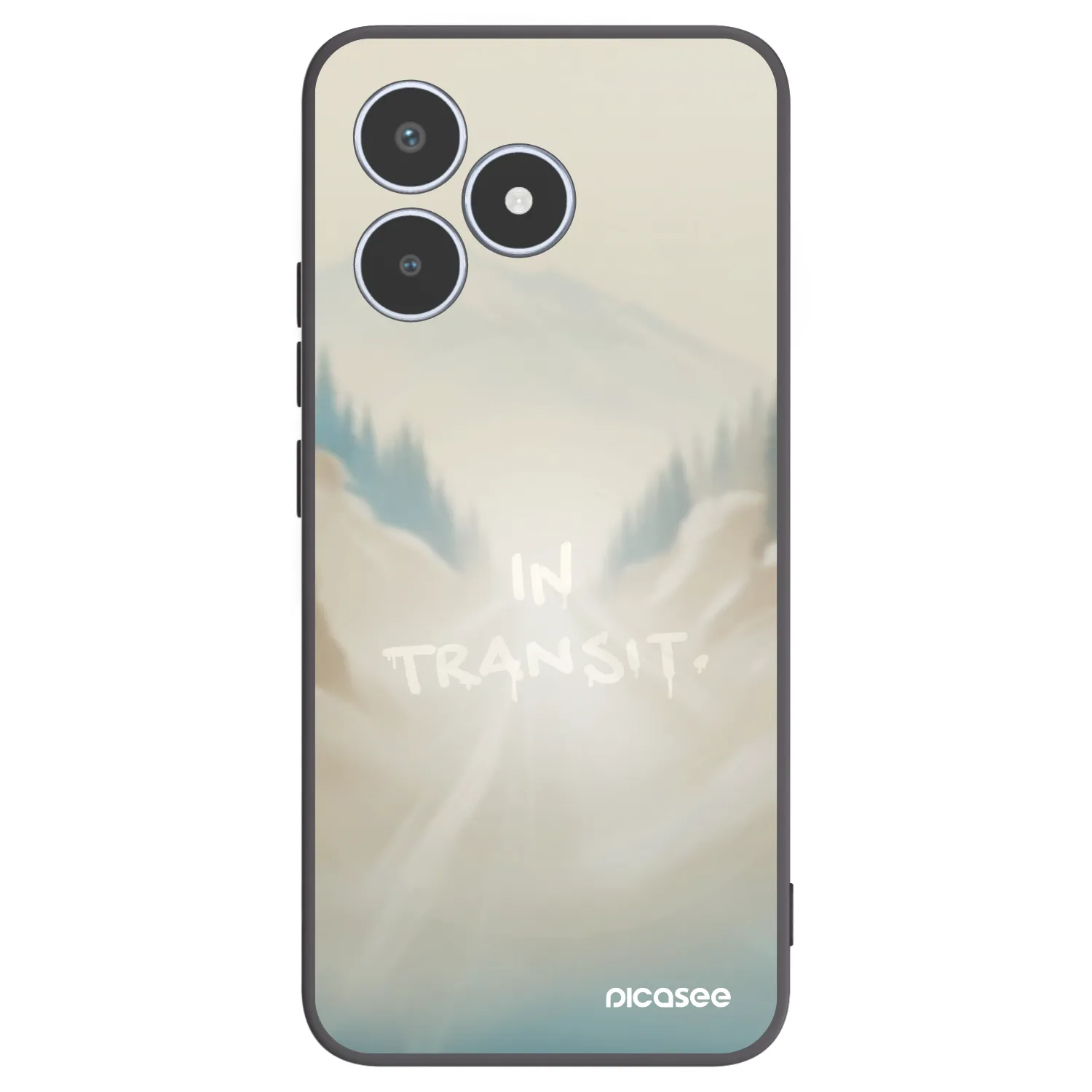 Picasee Μαύρη θήκη σιλικόνης για Realme C53 - IN TRANSIT