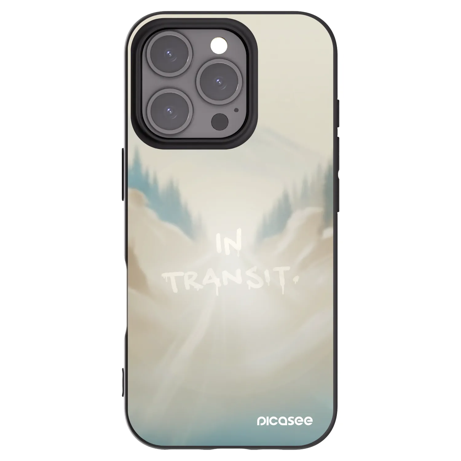 Picasee Μαύρη θήκη σιλικόνης για Apple iPhone 16 Pro - IN TRANSIT