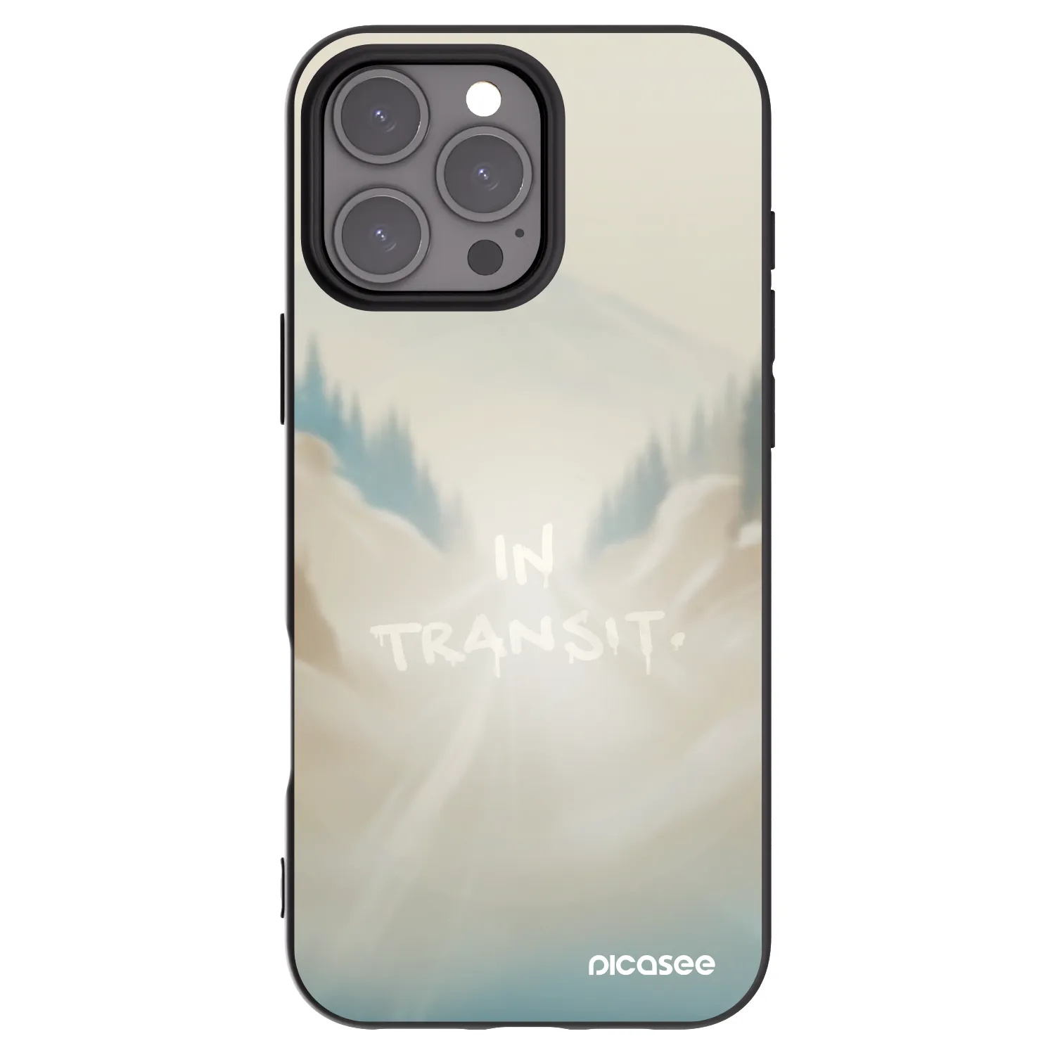 Picasee Μαύρη θήκη σιλικόνης για Apple iPhone 16 Pro Max - IN TRANSIT