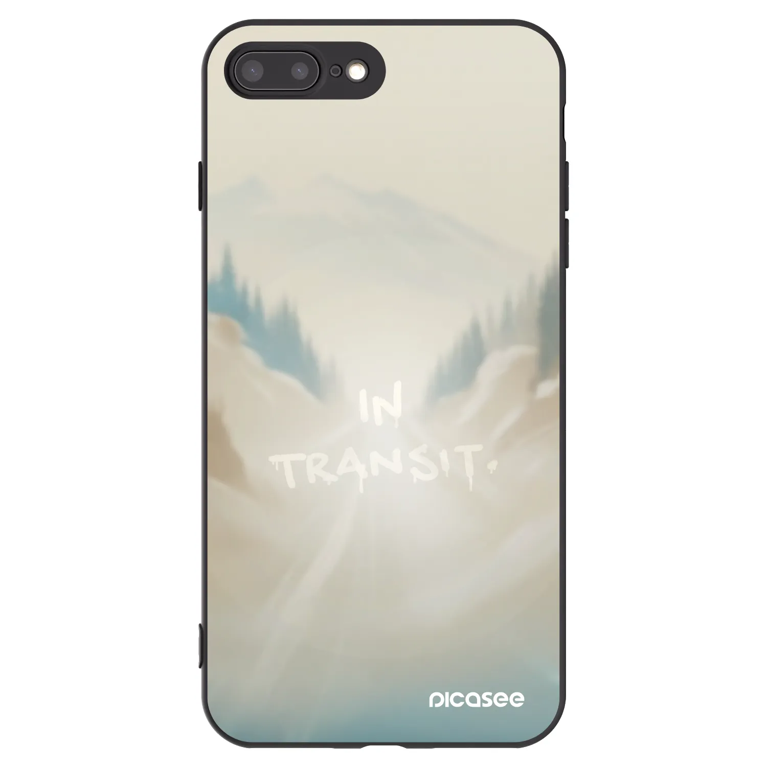 Picasee Μαύρη θήκη σιλικόνης για Apple iPhone 8 Plus - IN TRANSIT