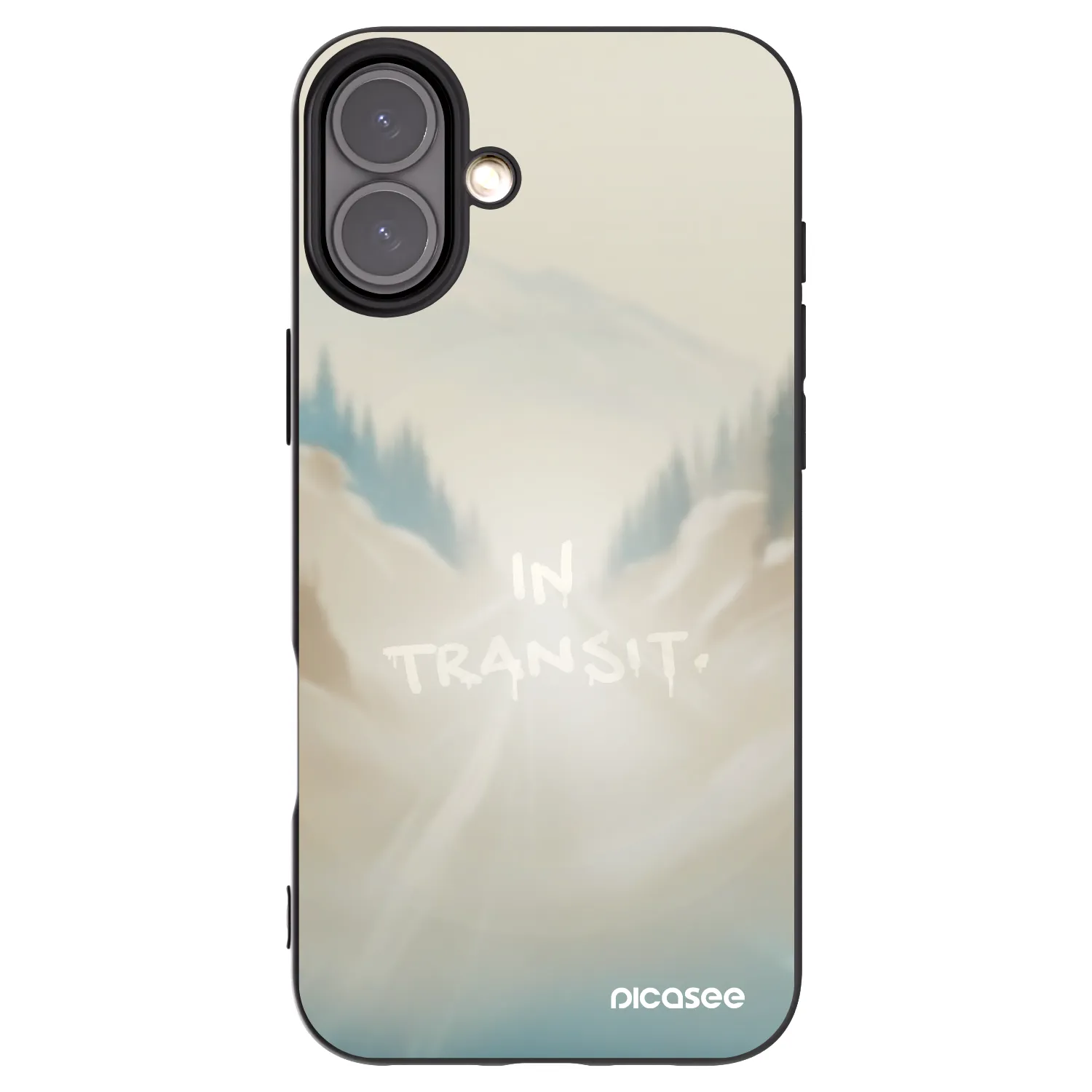 Picasee Μαύρη θήκη σιλικόνης για Apple iPhone 16 Plus - IN TRANSIT