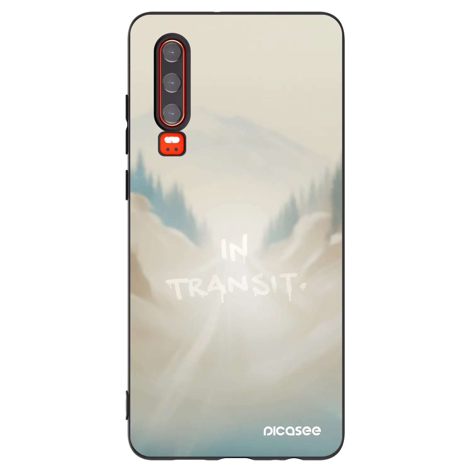 Picasee Μαύρη θήκη σιλικόνης για Huawei P30 - IN TRANSIT
