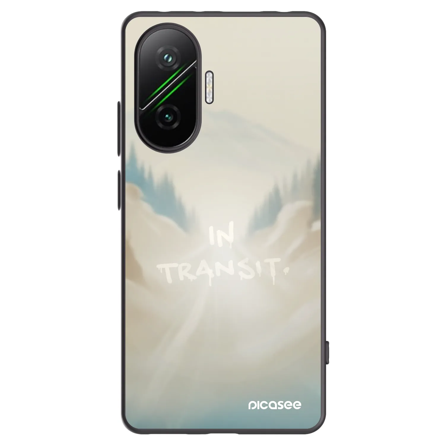 Picasee Μαύρη θήκη σιλικόνης για Xiaomi Poco F7 Pro 5G - IN TRANSIT