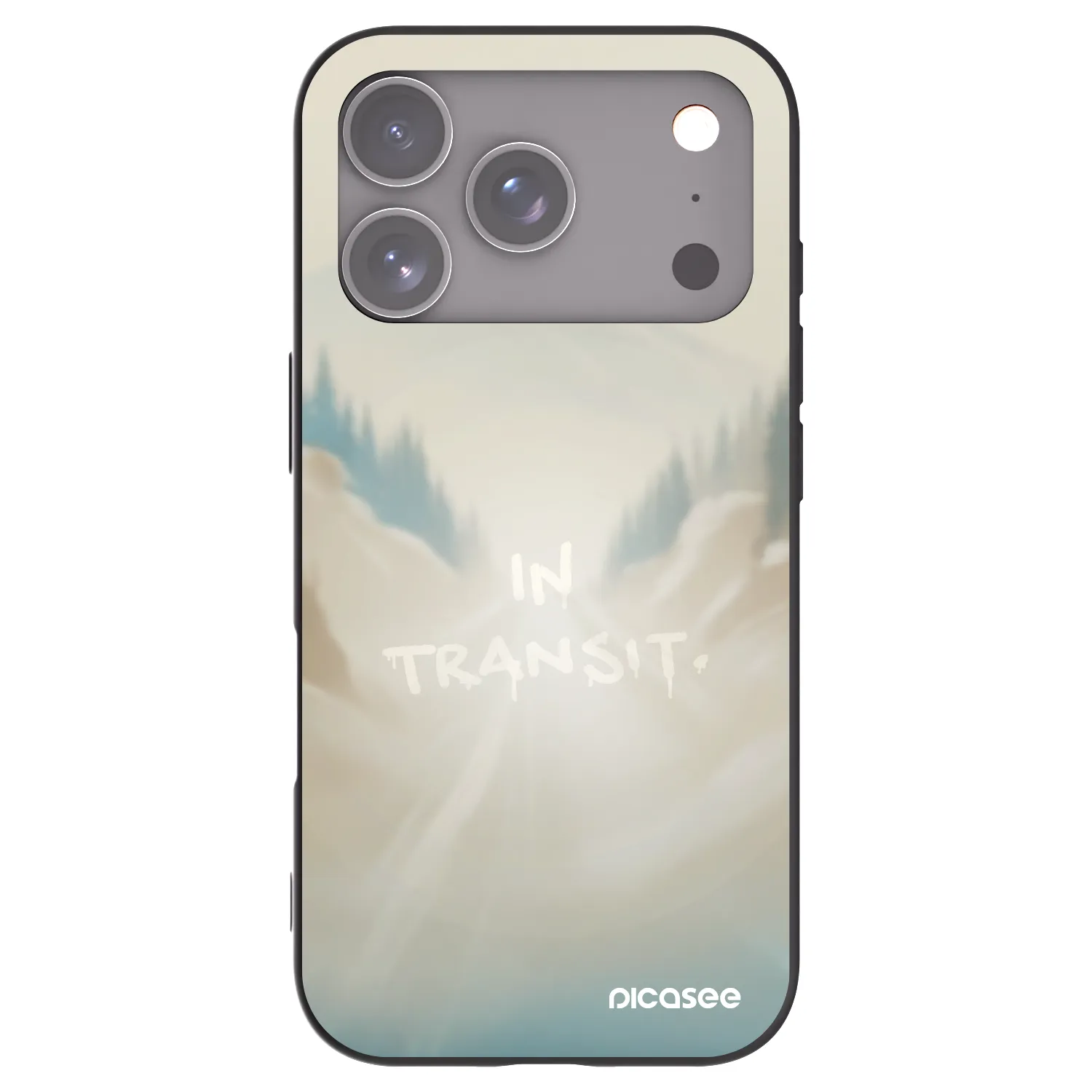 Picasee Μαύρη θήκη σιλικόνης για Apple iPhone 17 Pro - IN TRANSIT