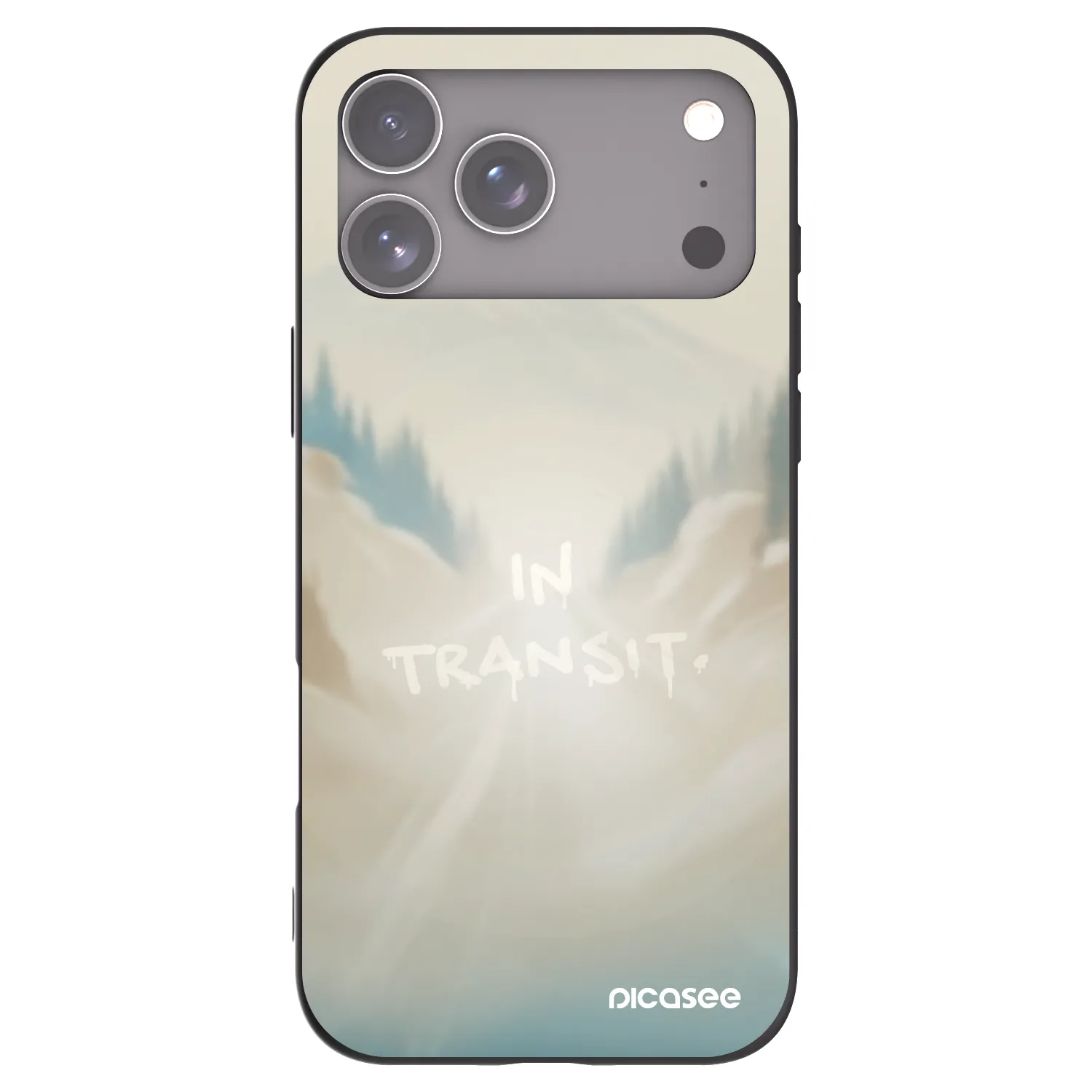 Picasee Μαύρη θήκη σιλικόνης για Apple iPhone 17 Pro Max - IN TRANSIT