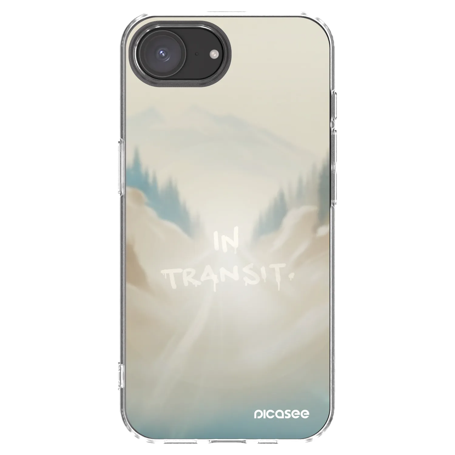 Picasee διαφανής θήκη σιλικόνης Apple iPhone 17e - IN TRANSIT