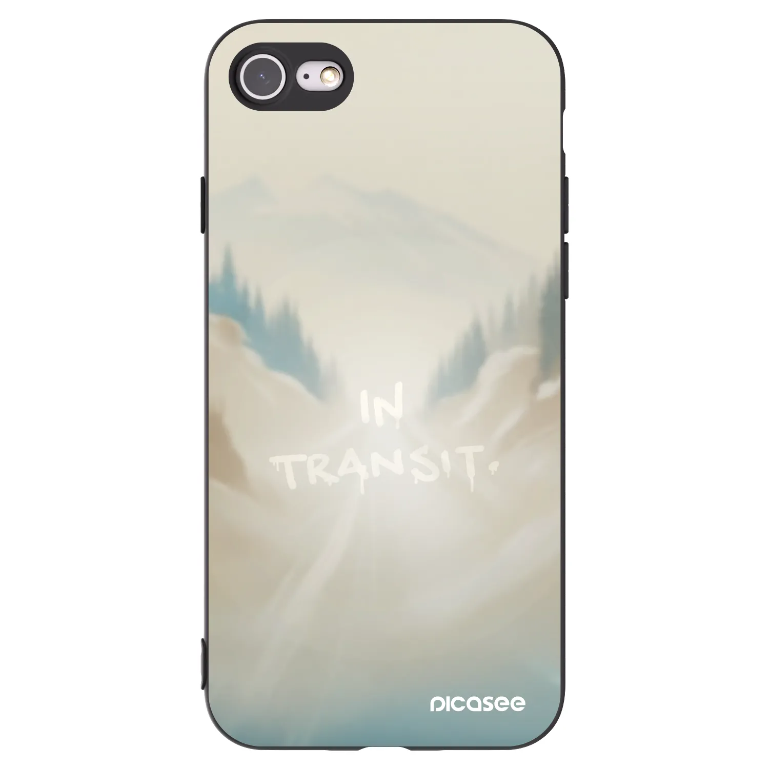 Picasee Μαύρη θήκη σιλικόνης για Apple iPhone SE 2020 - IN TRANSIT