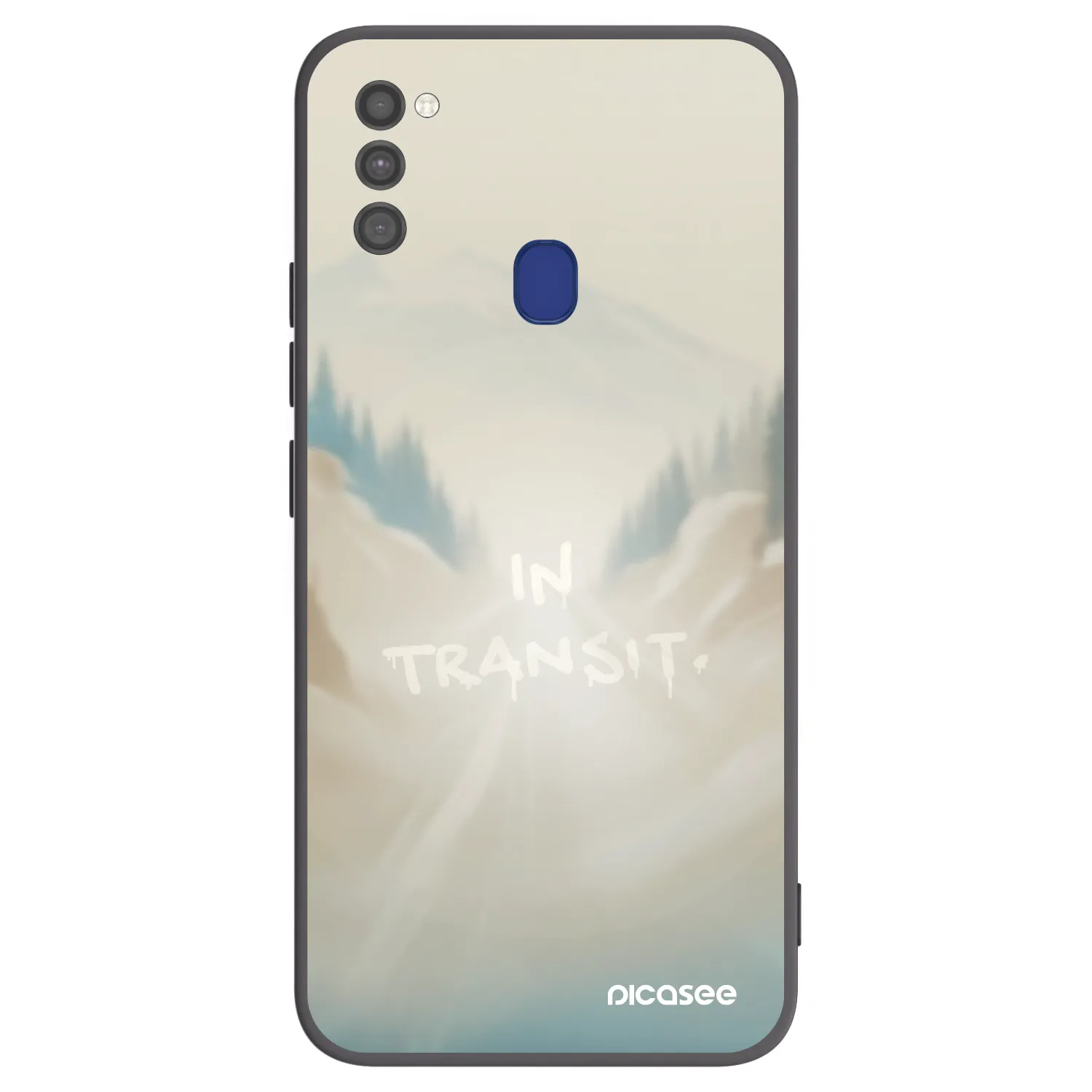 Picasee Μαύρη θήκη σιλικόνης για Samsung Galaxy M21 M215F - IN TRANSIT