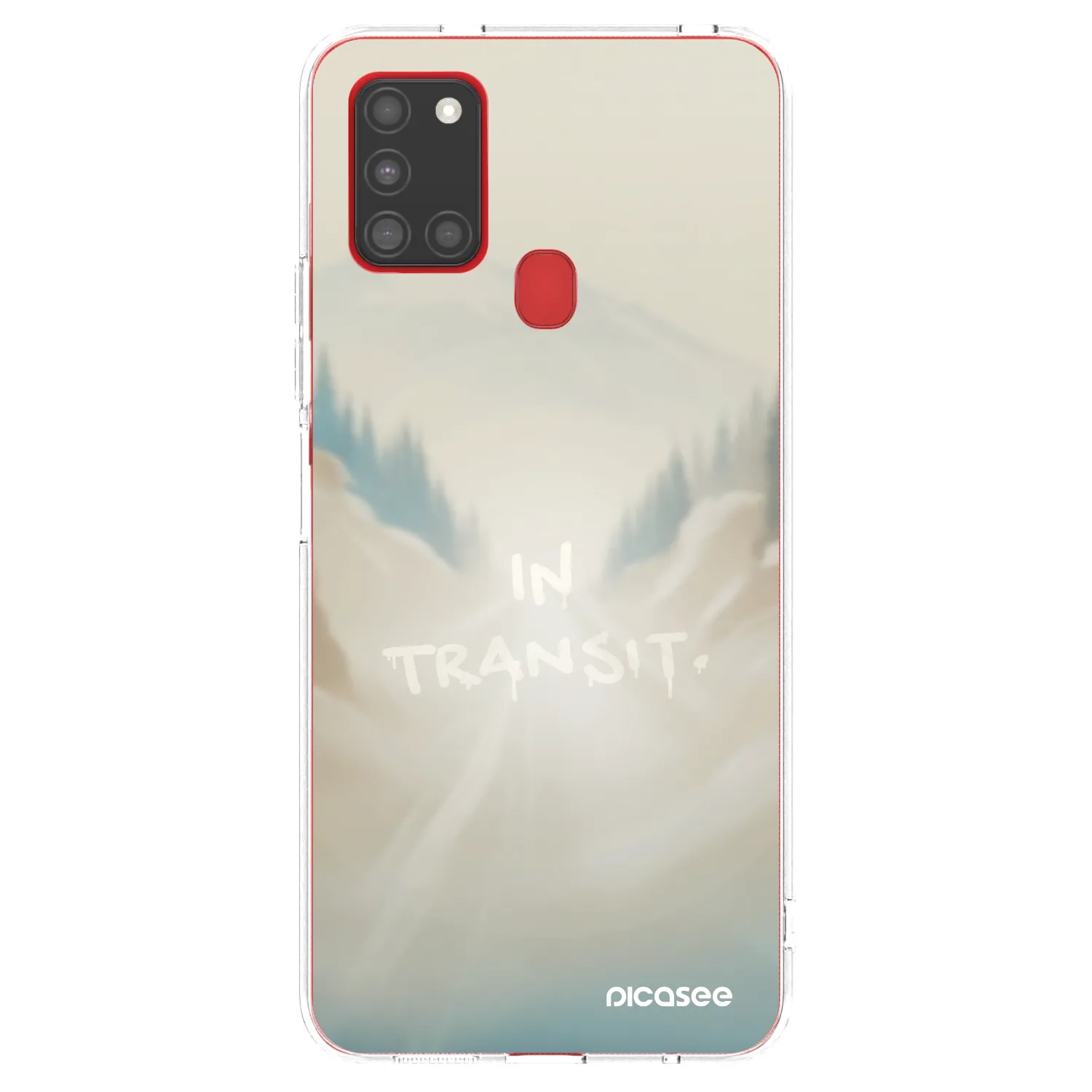 Picasee διαφανής θήκη σιλικόνης Samsung Galaxy A21s - IN TRANSIT