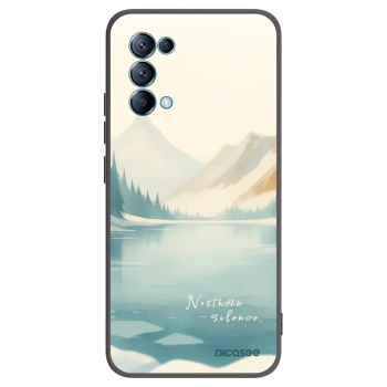 Picasee Μαύρη θήκη σιλικόνης για OPPO A16s - NOTHERN SILENCE