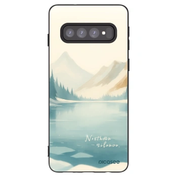 Picasee Μαύρη θήκη σιλικόνης για Samsung Galaxy S10 G973 - NOTHERN SILENCE