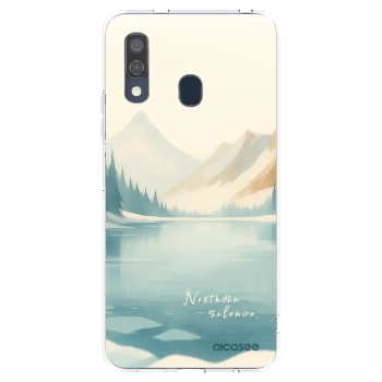 Picasee διαφανής θήκη σιλικόνης Samsung Galaxy A40 A405F - NOTHERN SILENCE
