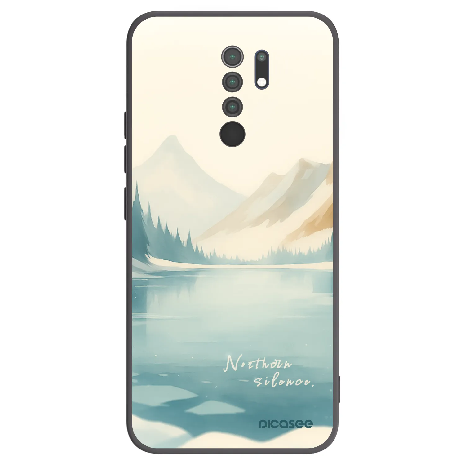 Picasee Μαύρη θήκη σιλικόνης για Xiaomi Redmi 9 - NOTHERN SILENCE
