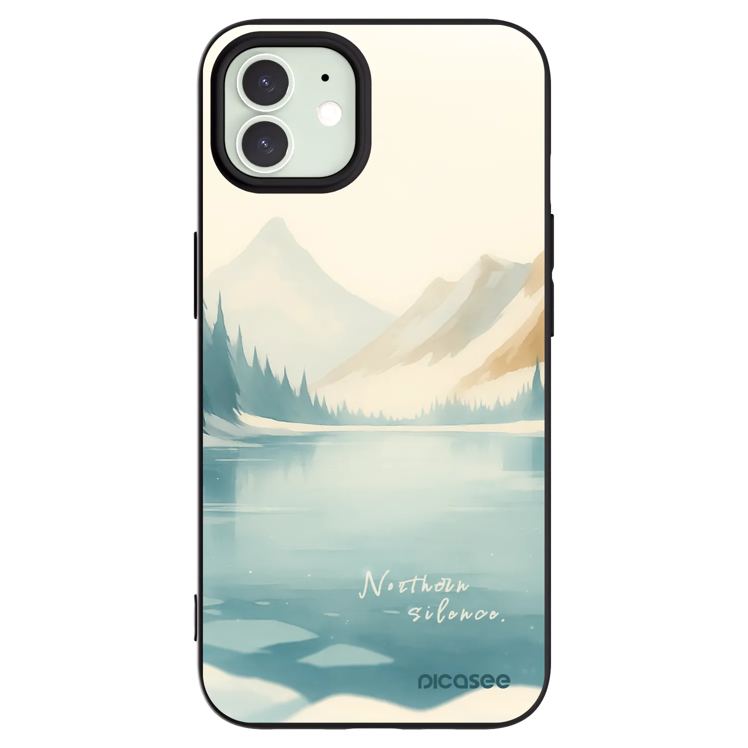 Picasee Μαύρη θήκη σιλικόνης για Apple iPhone 12 - NOTHERN SILENCE