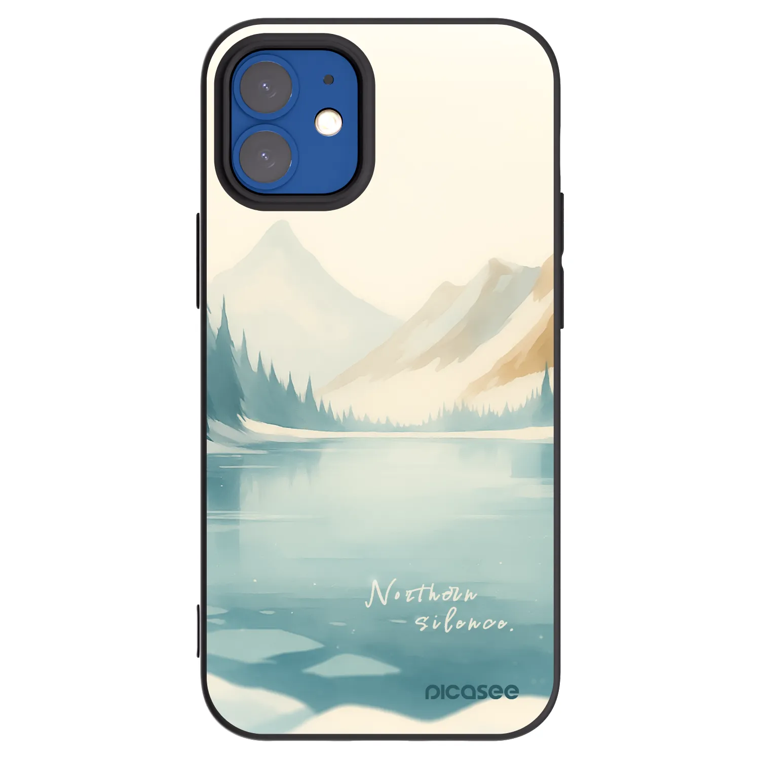 Picasee Μαύρη θήκη σιλικόνης για Apple iPhone 12 mini - NOTHERN SILENCE