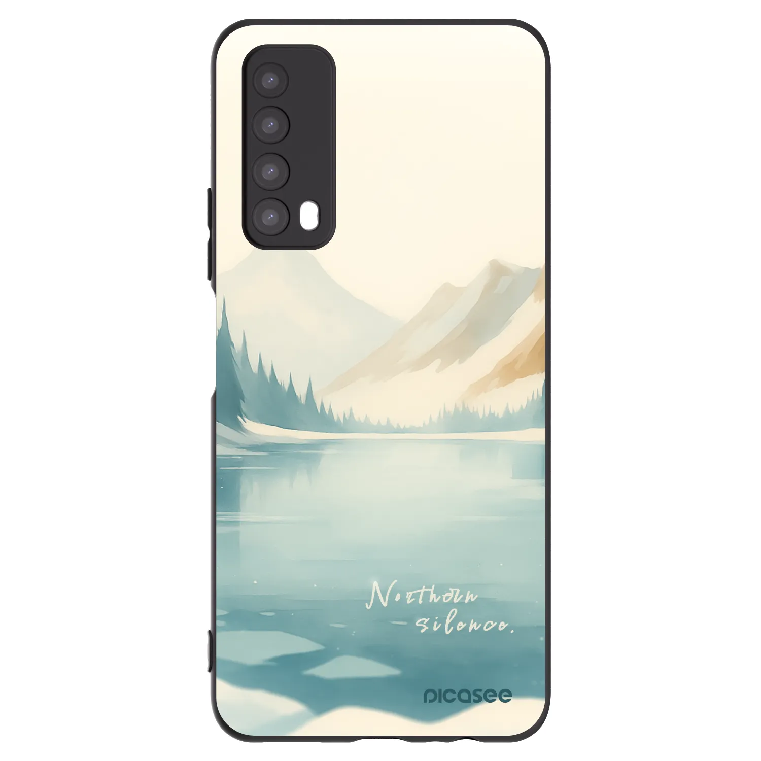 Picasee Μαύρη θήκη σιλικόνης για Huawei P Smart 2021 - NOTHERN SILENCE