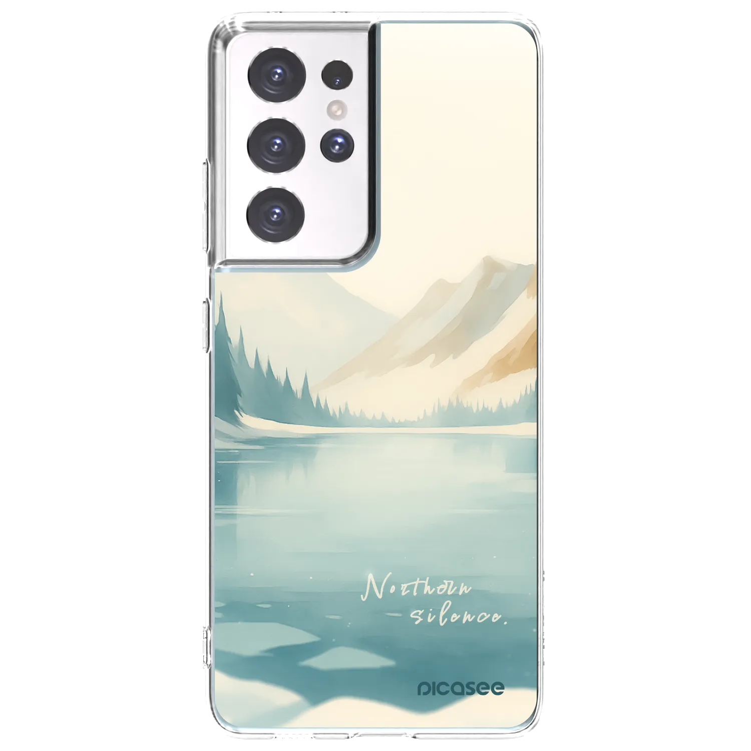 Picasee διαφανής θήκη σιλικόνης Samsung Galaxy S21 Ultra 5G G998B - NOTHERN SILENCE