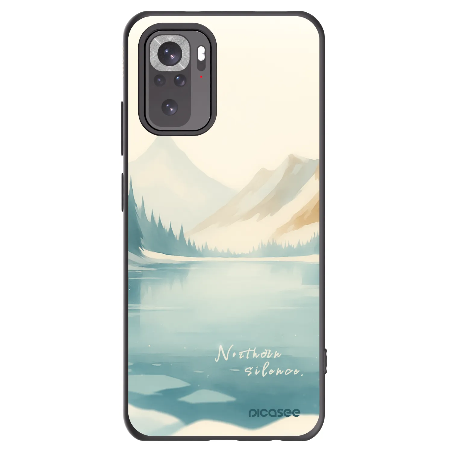 Picasee Μαύρη θήκη σιλικόνης για Xiaomi Redmi Note 10 - NOTHERN SILENCE